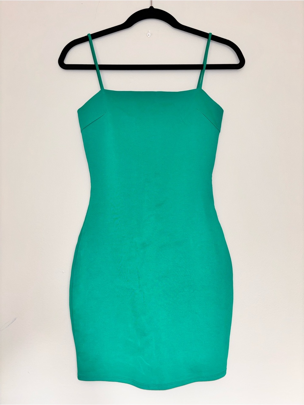 LuLus Green Spaghetti Strap Bodycon Dress